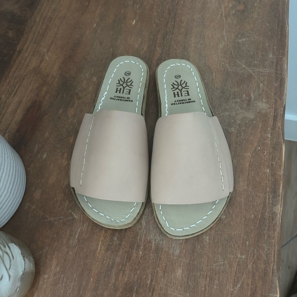 Earthing Harmony Grounding Sandals 7.5 38 Beige Leather Womens NEW - Picture 13 of 13